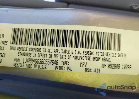 2011 Jeep Grand Cherokee Laredo z USA, uszkodzony, nr VIN 1J4RR4GG3BC557648